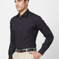 Park Avenue Men White Structure Slim Fit Polyester Blend Cutaway Collar Shirt