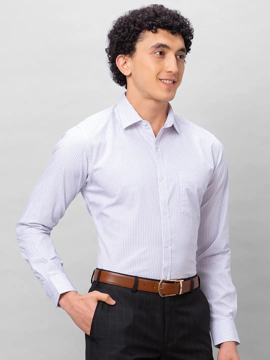 Park Avenue Men Blue Checks Slim Fit Cotton Shirts