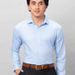 Park Avenue Men Blue Checks Slim Fit Cotton Shirts