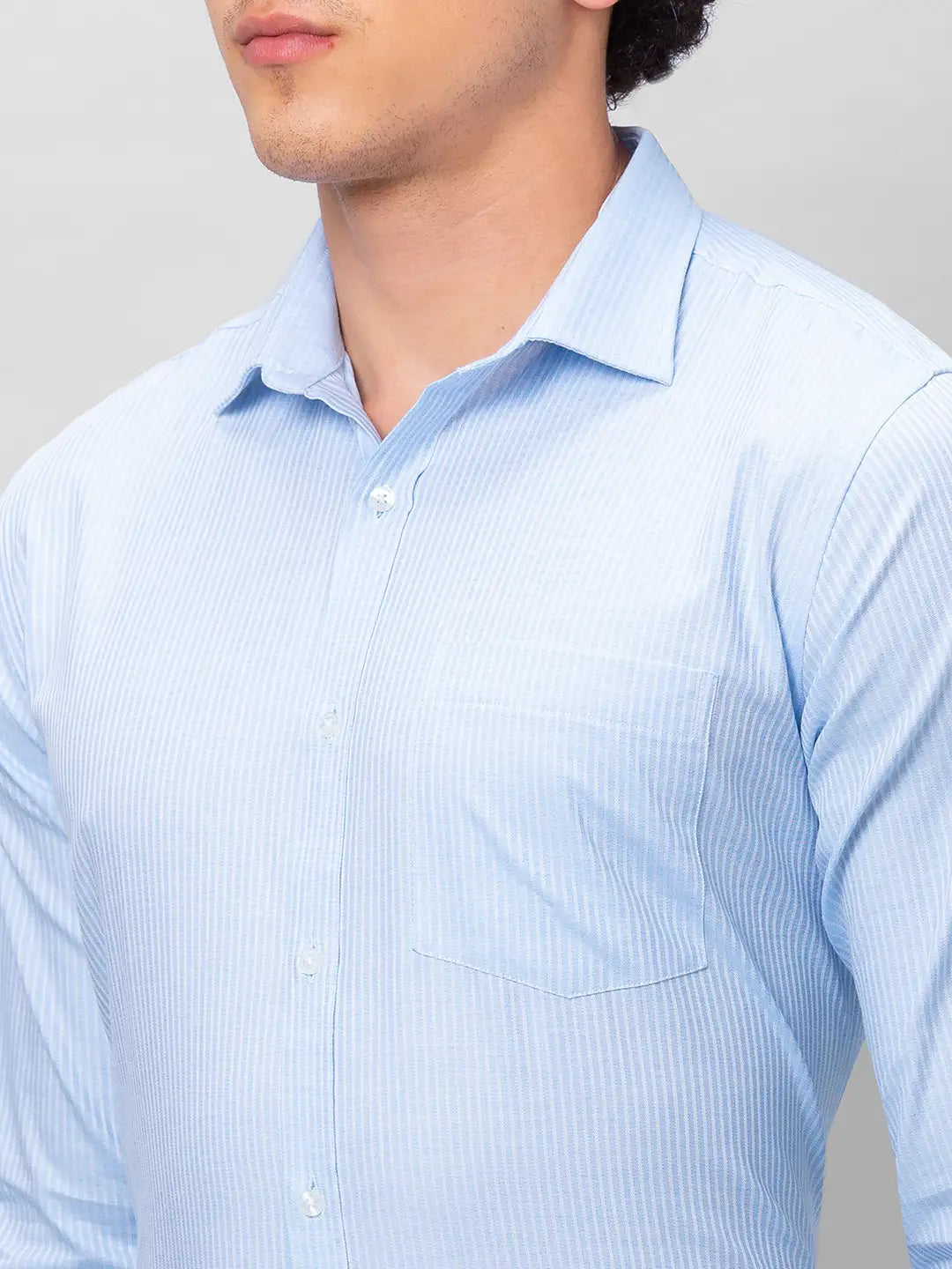 Park Avenue Men Blue Checks Slim Fit Cotton Shirts