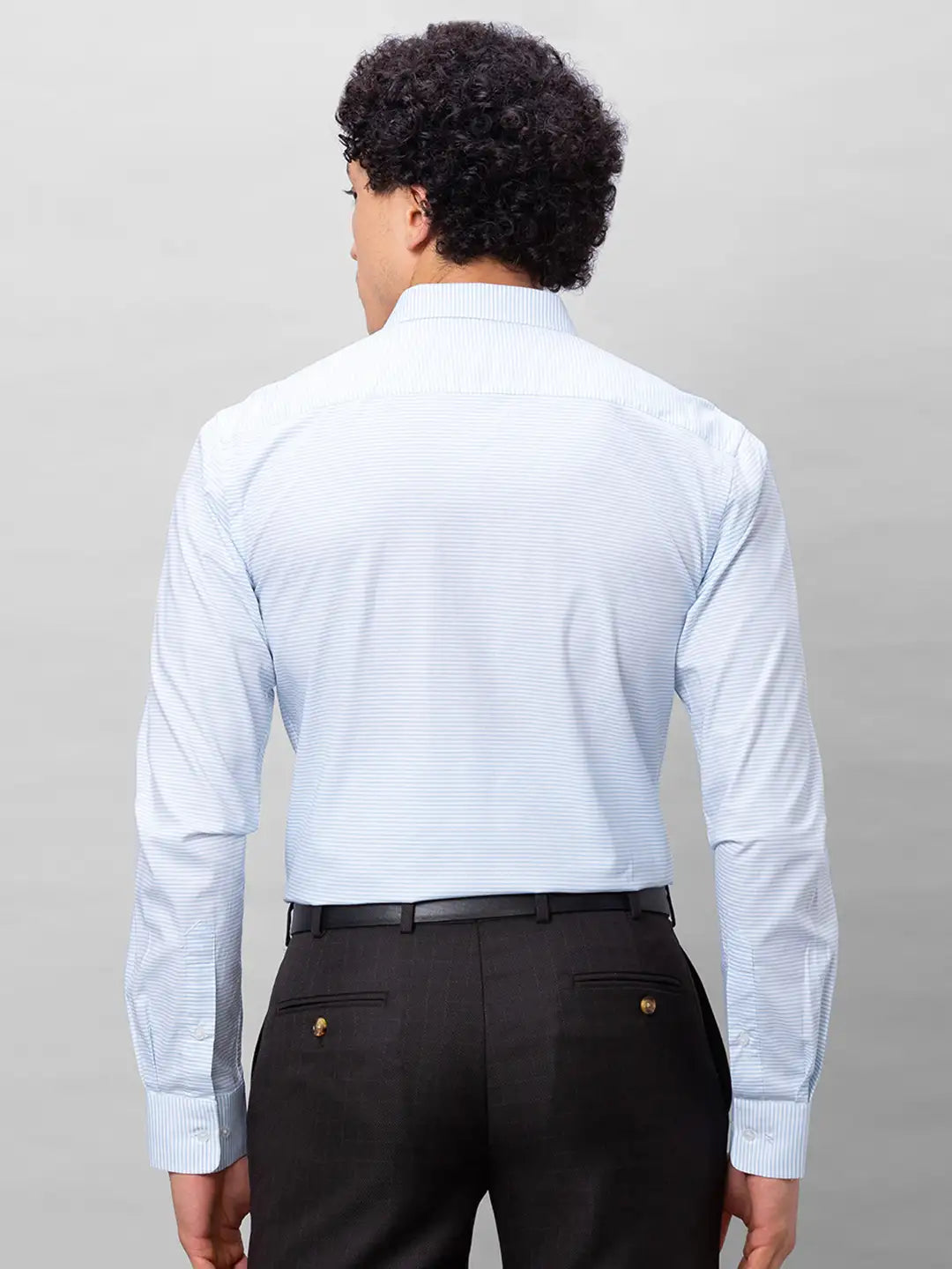 Park Avenue Men Blue Checks Slim Fit Cotton Shirts