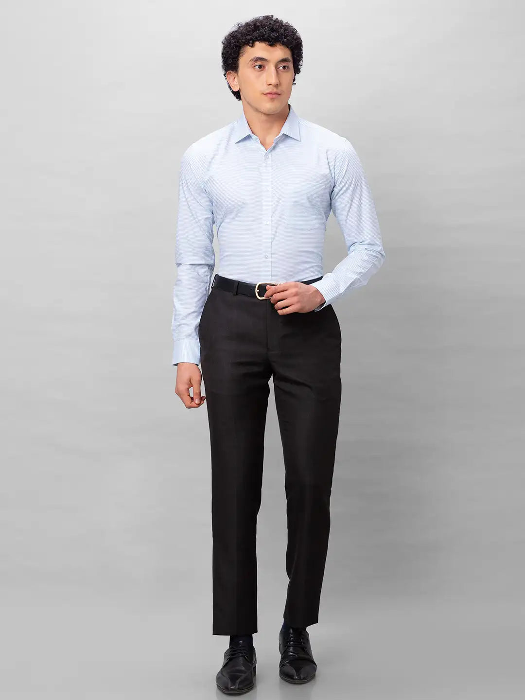 Park Avenue Men Blue Checks Slim Fit Cotton Shirts