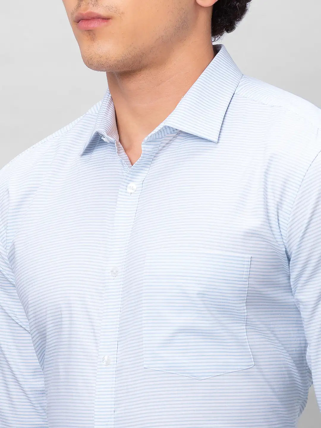 Park Avenue Men Blue Checks Slim Fit Cotton Shirts