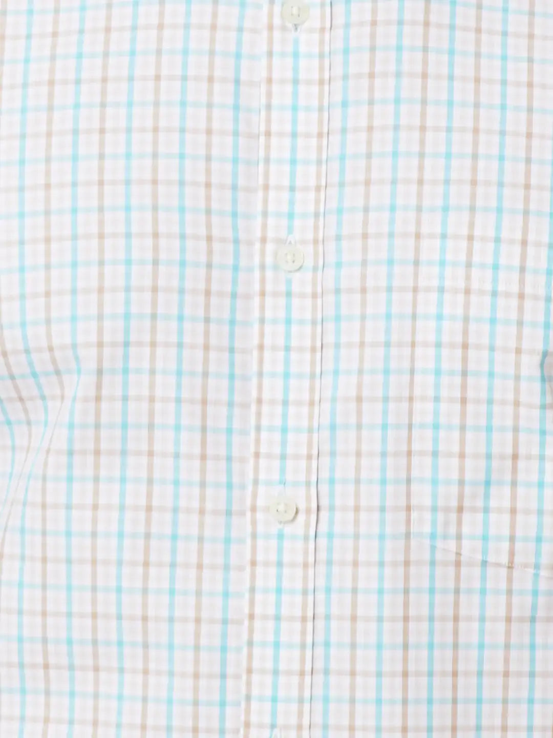 Park Avenue Men Blue Checks Slim Fit Cotton Shirt