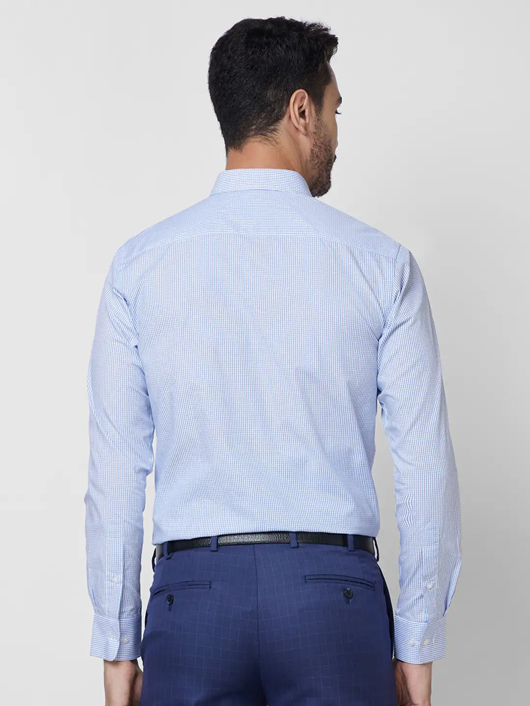 Park Avenue Men Maroon Checks Slim Fit Cotton Shirt