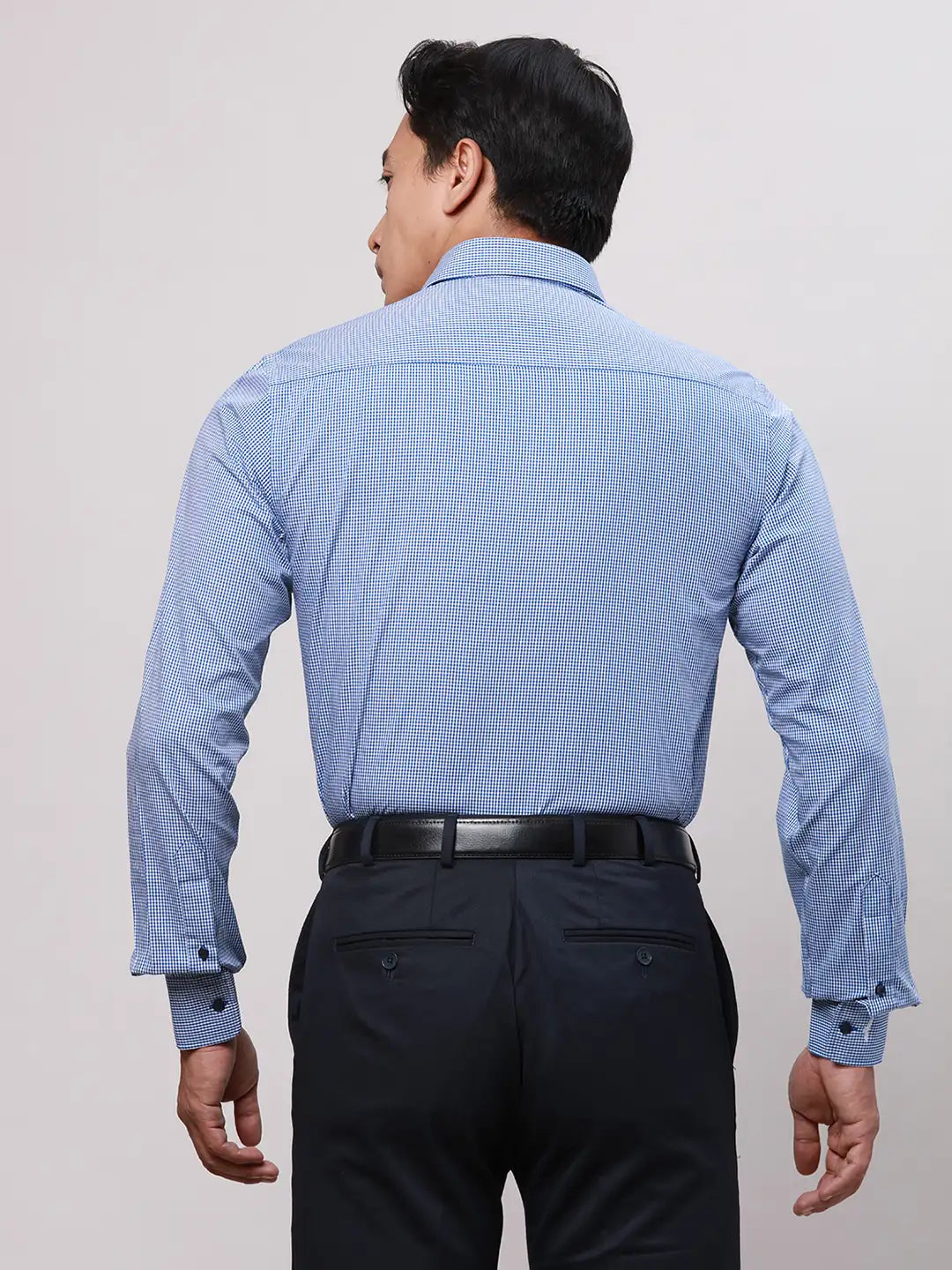 Park Avenue Men Blue Slim Fit Stripe Cotton Shirts