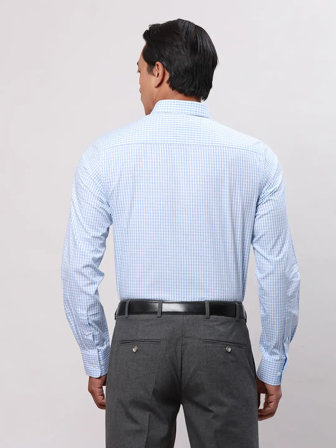 Park Avenue Men Blue Structure Slim Fit Cotton Shirts