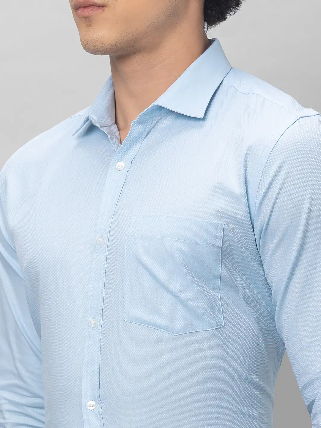 Park Avenue Men Red Structure Slim Fit Polyester Blend Shirts