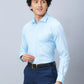 Park Avenue Men Blue 5f17ead6c72244cf256b6e54 Slim Fit Polyester Blend Shirt