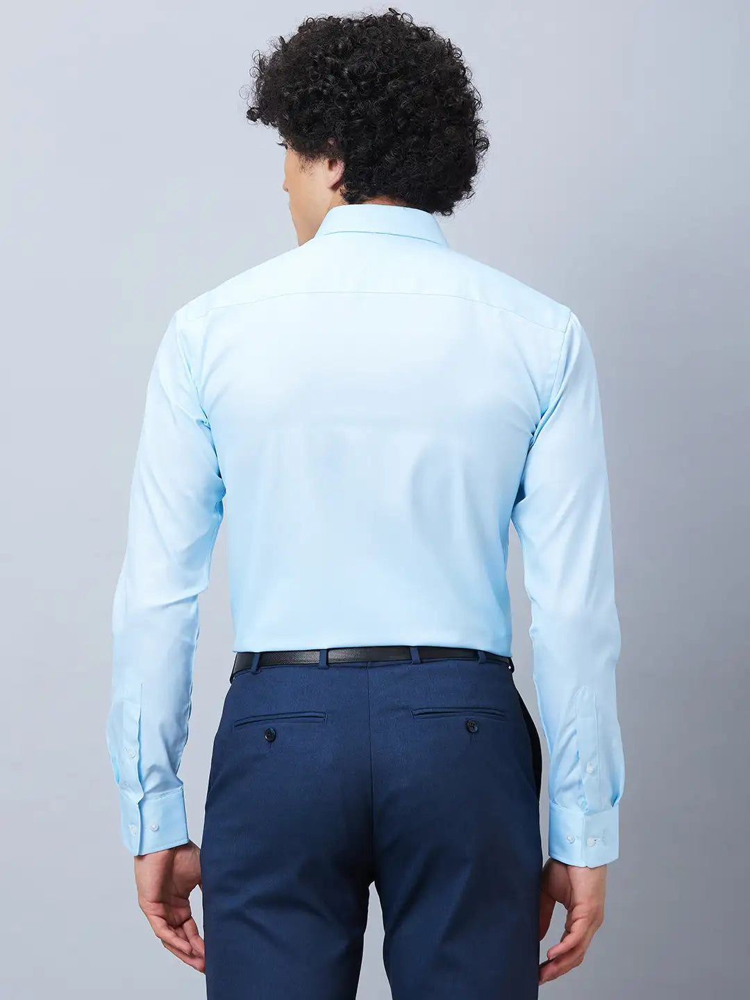 Park Avenue Men Blue 5f17ead6c72244cf256b6e54 Slim Fit Polyester Blend Shirt