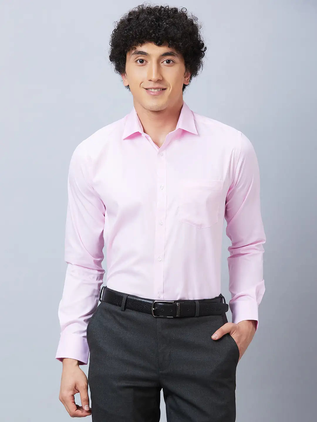 Park Avenue Men Blue Fil-A-Fil Slim Fit Polyester Blend Shirts