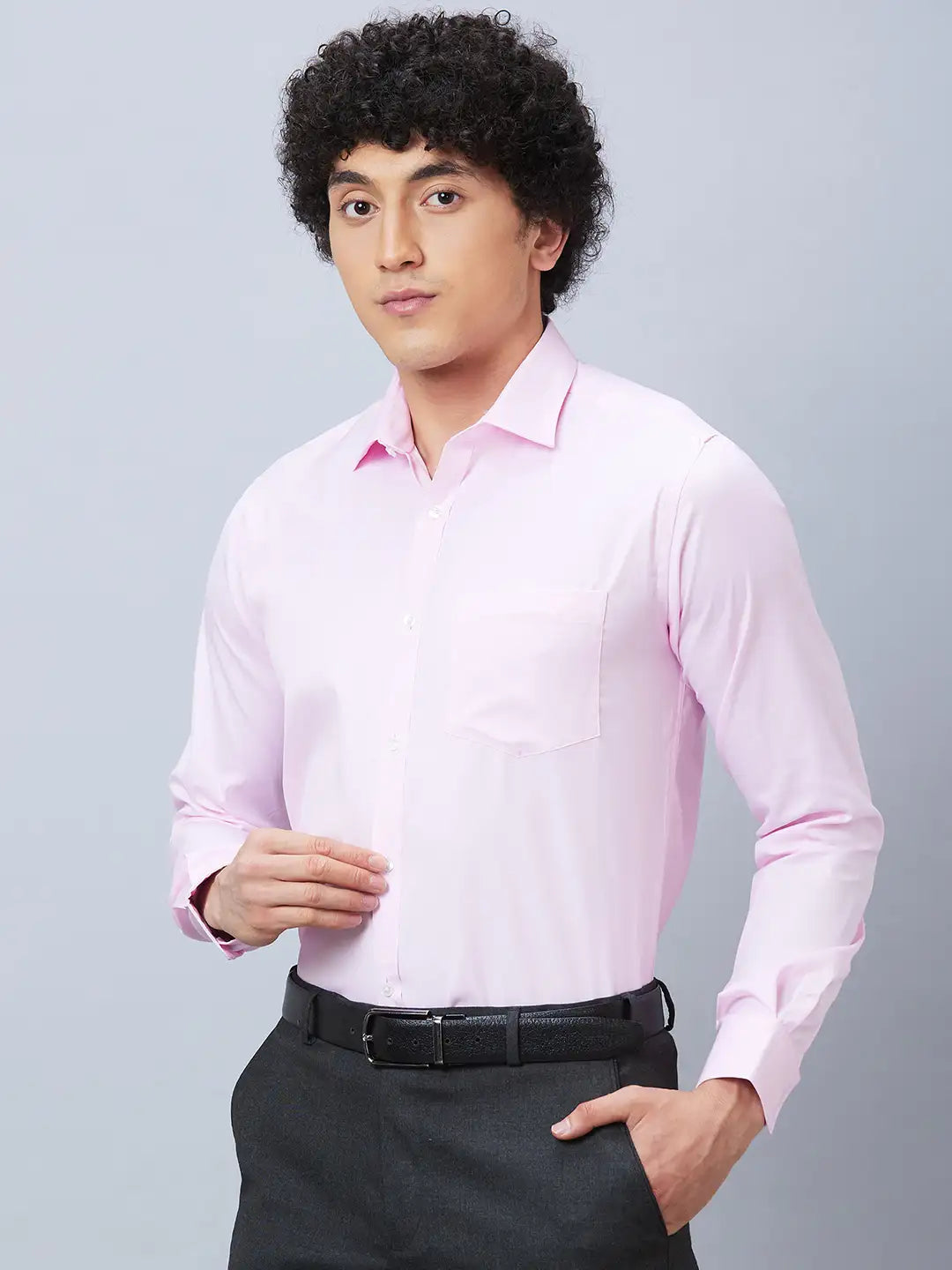 Park Avenue Men Blue Fil-A-Fil Slim Fit Polyester Blend Shirts