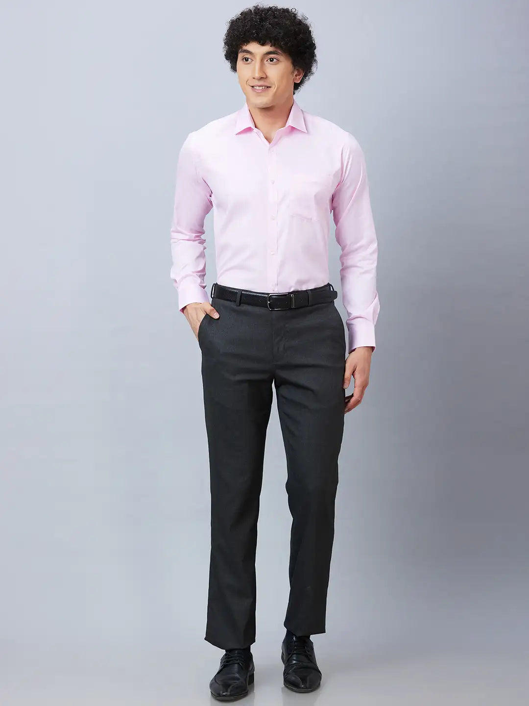 Park Avenue Men Blue Fil-A-Fil Slim Fit Polyester Blend Shirts