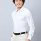 Park Avenue Men Blue Structure Slim Fit Cotton Blend Cutaway Collar Shirt