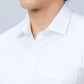 Park Avenue Men Blue Structure Slim Fit Cotton Blend Cutaway Collar Shirt
