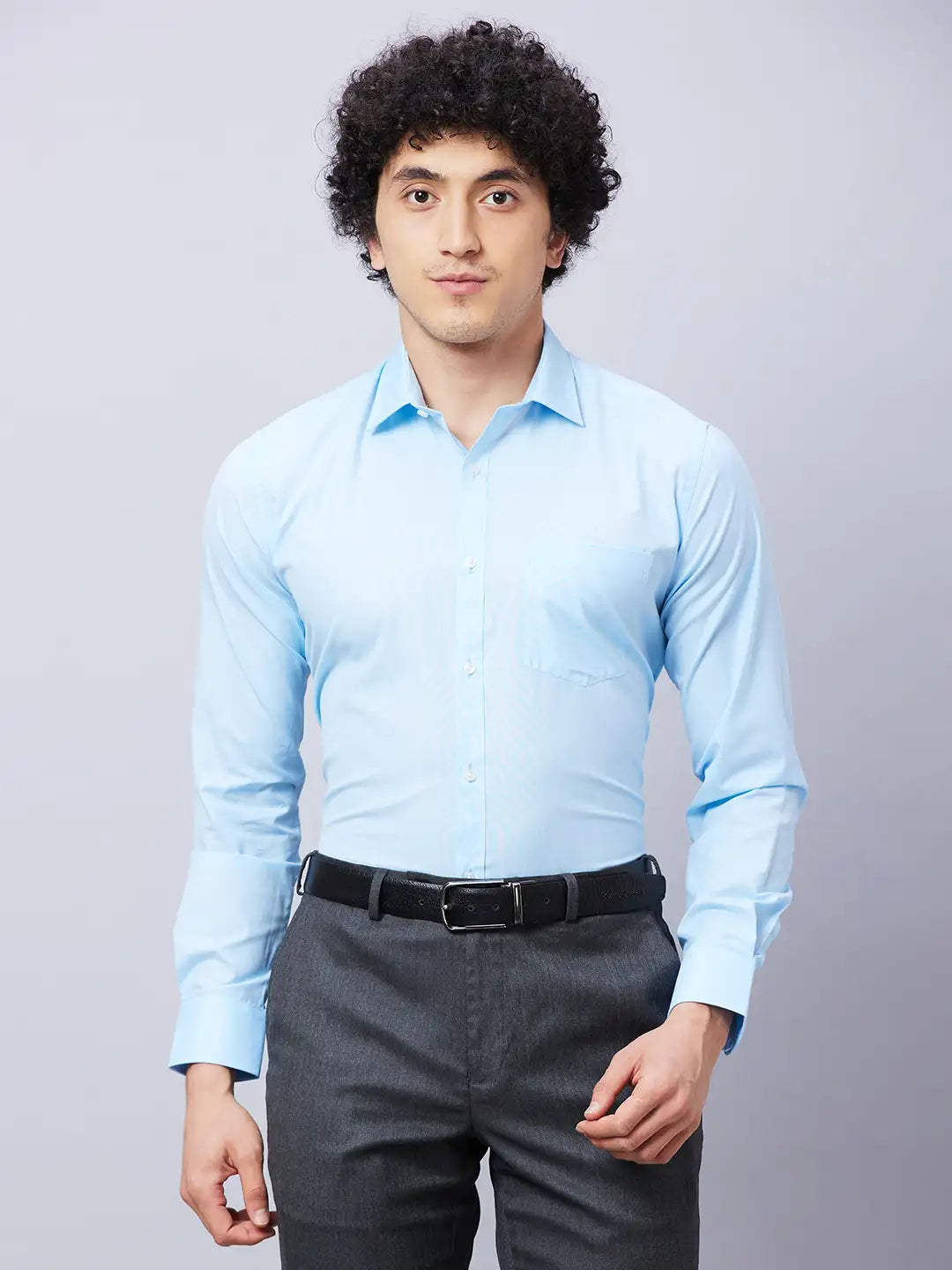 Park Avenue Men Red Fil-A-Fil Slim Fit Polyester Blend Shirts