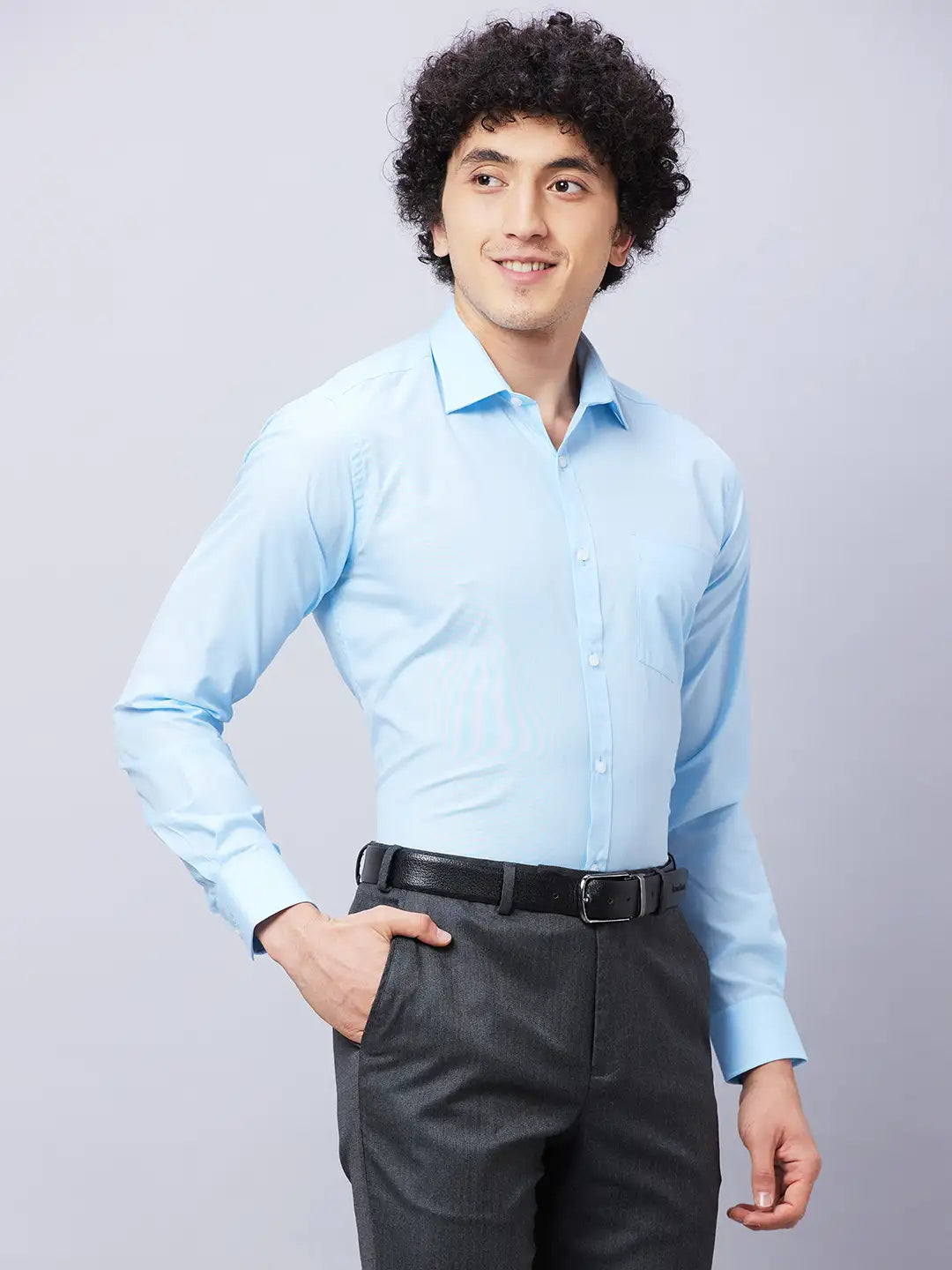 Park Avenue Men Red Fil-A-Fil Slim Fit Polyester Blend Shirts
