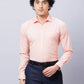 Park Avenue Men Blue Fil-A-Fil Slim Fit Polyester Blend Cutaway Collar Shirt