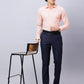 Park Avenue Men Blue Fil-A-Fil Slim Fit Polyester Blend Cutaway Collar Shirt