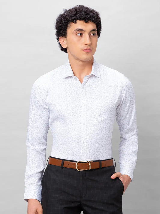 Park Avenue Men Green Structure Slim Fit Cotton Blend Shirts