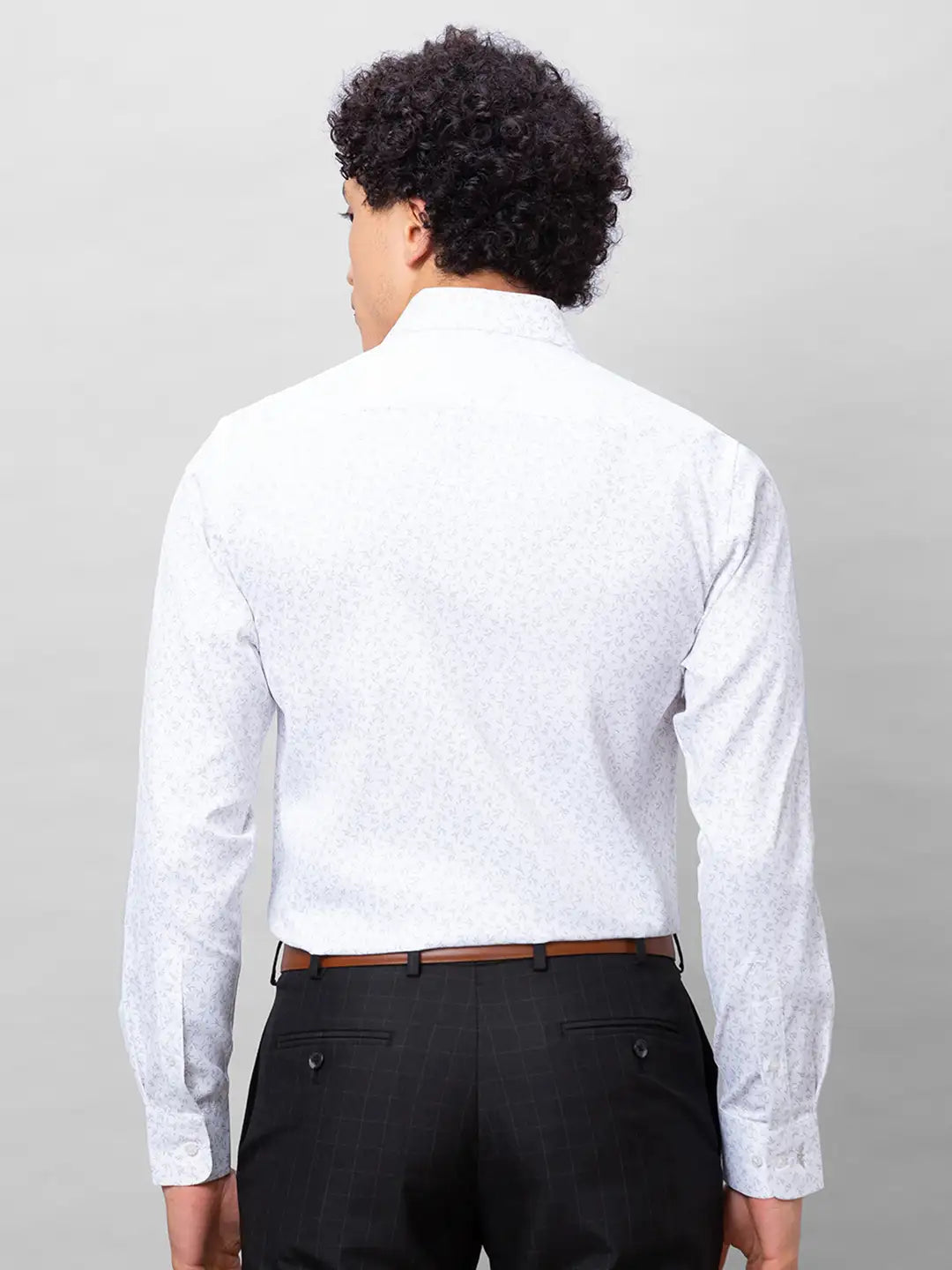 Park Avenue Men Green Structure Slim Fit Cotton Blend Shirts