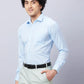 Park Avenue Men Blue Structure Slim Fit Cotton Blend Shirts