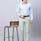 Park Avenue Men Blue Structure Slim Fit Cotton Blend Shirts