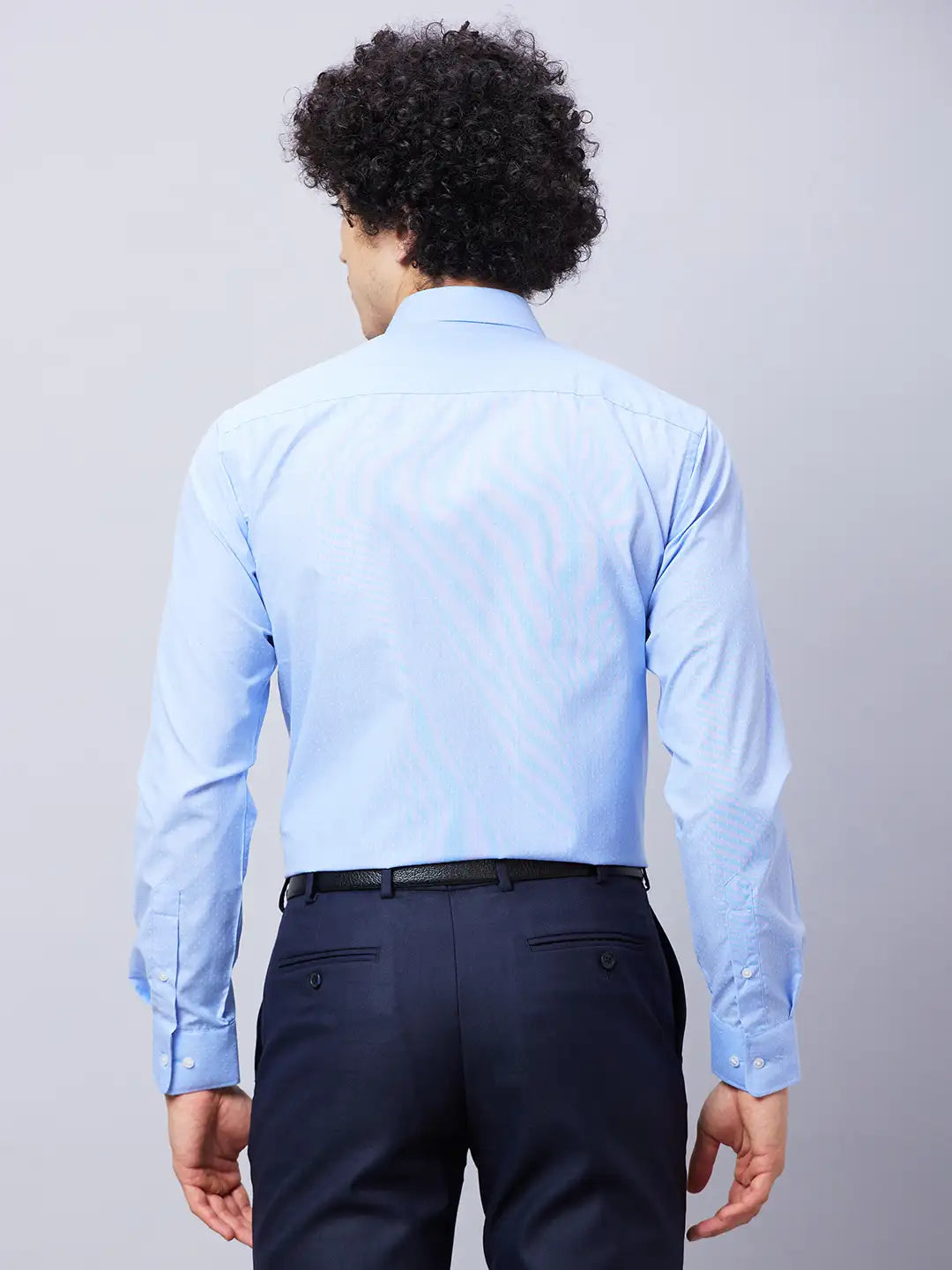 Park Avenue Men Green Structure Slim Fit Cotton Blend Shirts