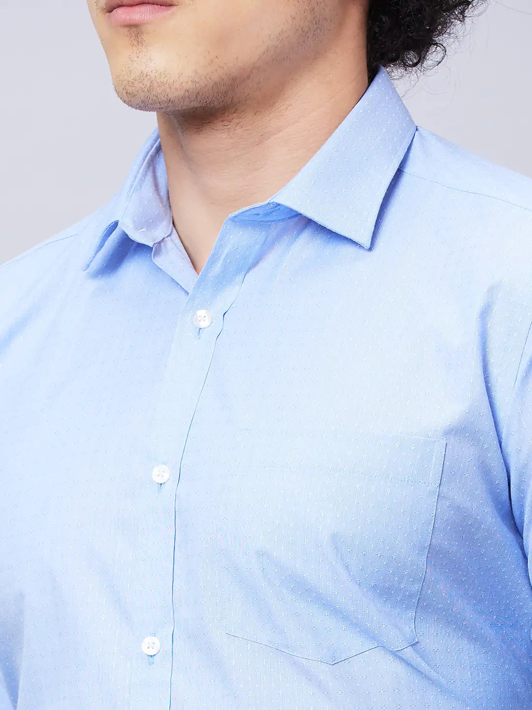 Park Avenue Men Green Structure Slim Fit Cotton Blend Shirts