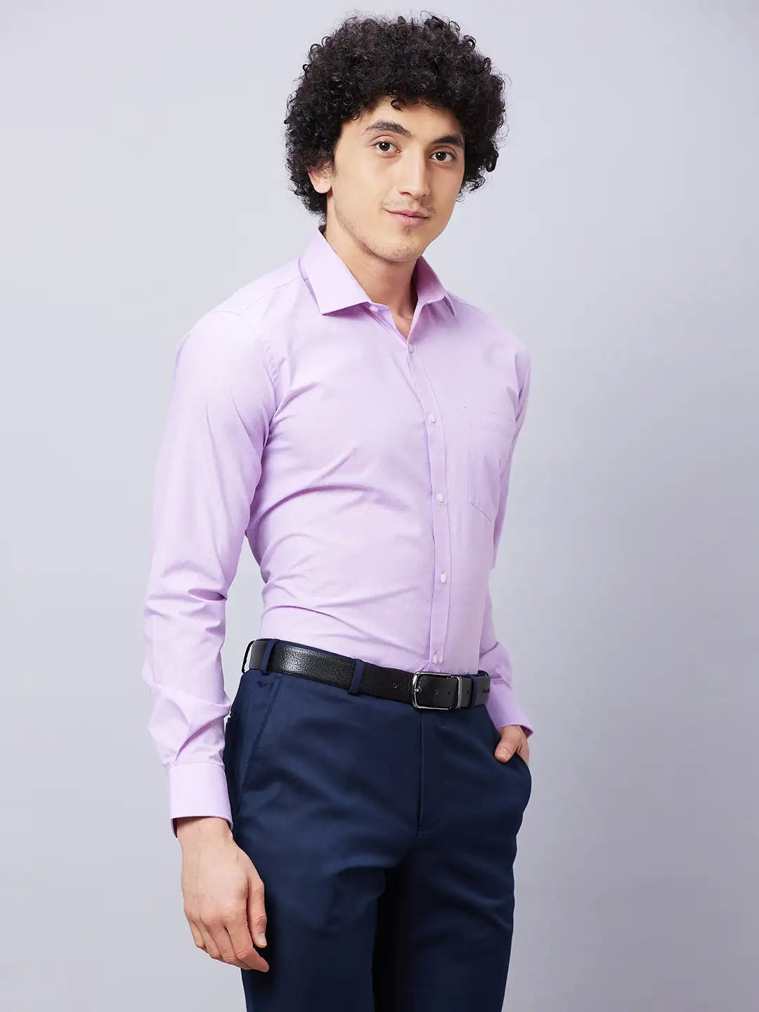 Park Avenue Men Fawn Checks Slim Fit Polyester Blend Shirts