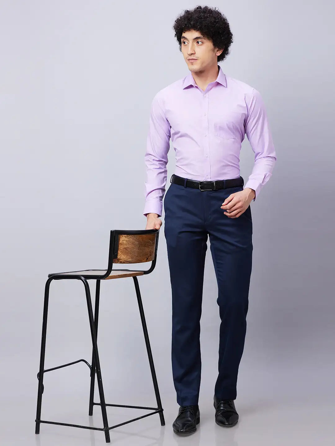 Park Avenue Men Fawn Checks Slim Fit Polyester Blend Shirts