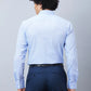 Park Avenue Men Blue Structure Slim Fit Polyester Blend Cutaway Collar Shirt