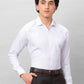 Park Avenue Men Red Checks Slim Fit Polyester Blend Shirts