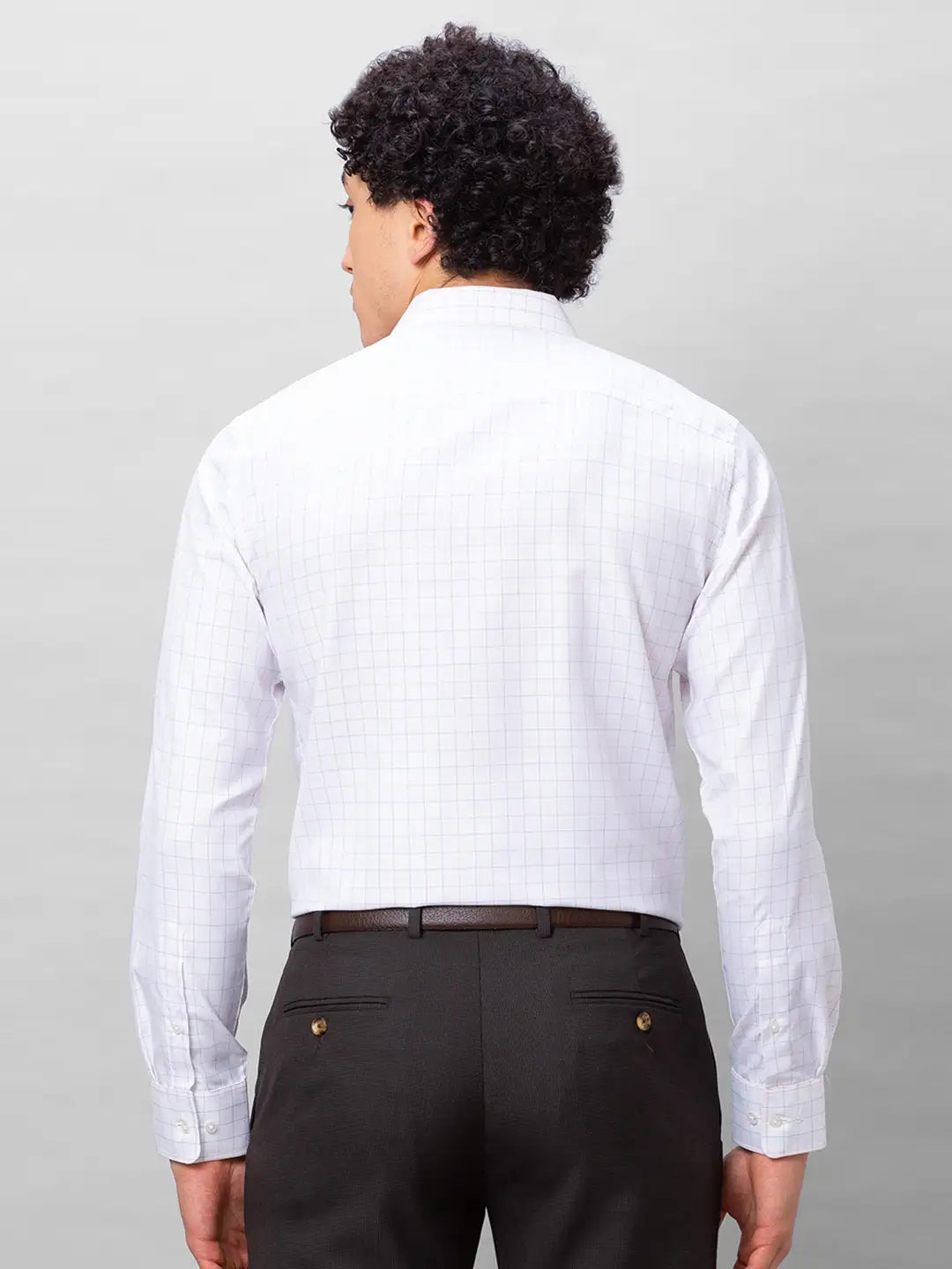 Park Avenue Men Red Checks Slim Fit Polyester Blend Shirts