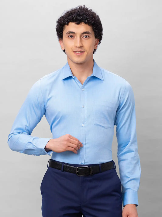 Park Avenue Men Red Structure Slim Fit Cotton Shirts