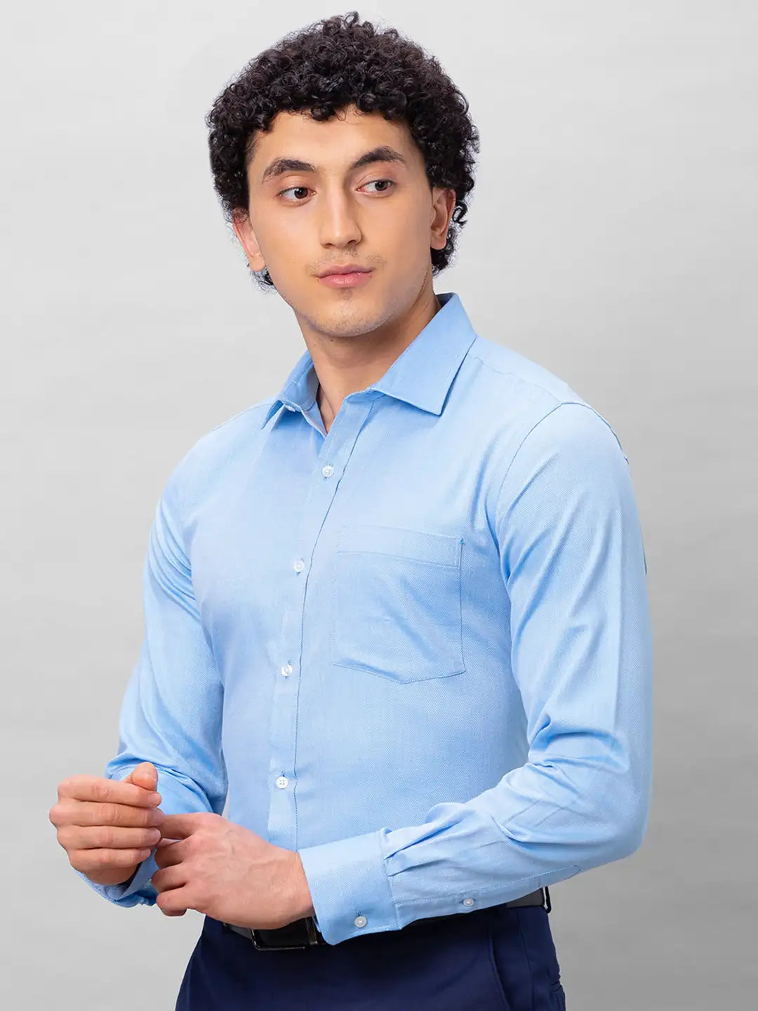 Park Avenue Men Red Structure Slim Fit Cotton Shirts