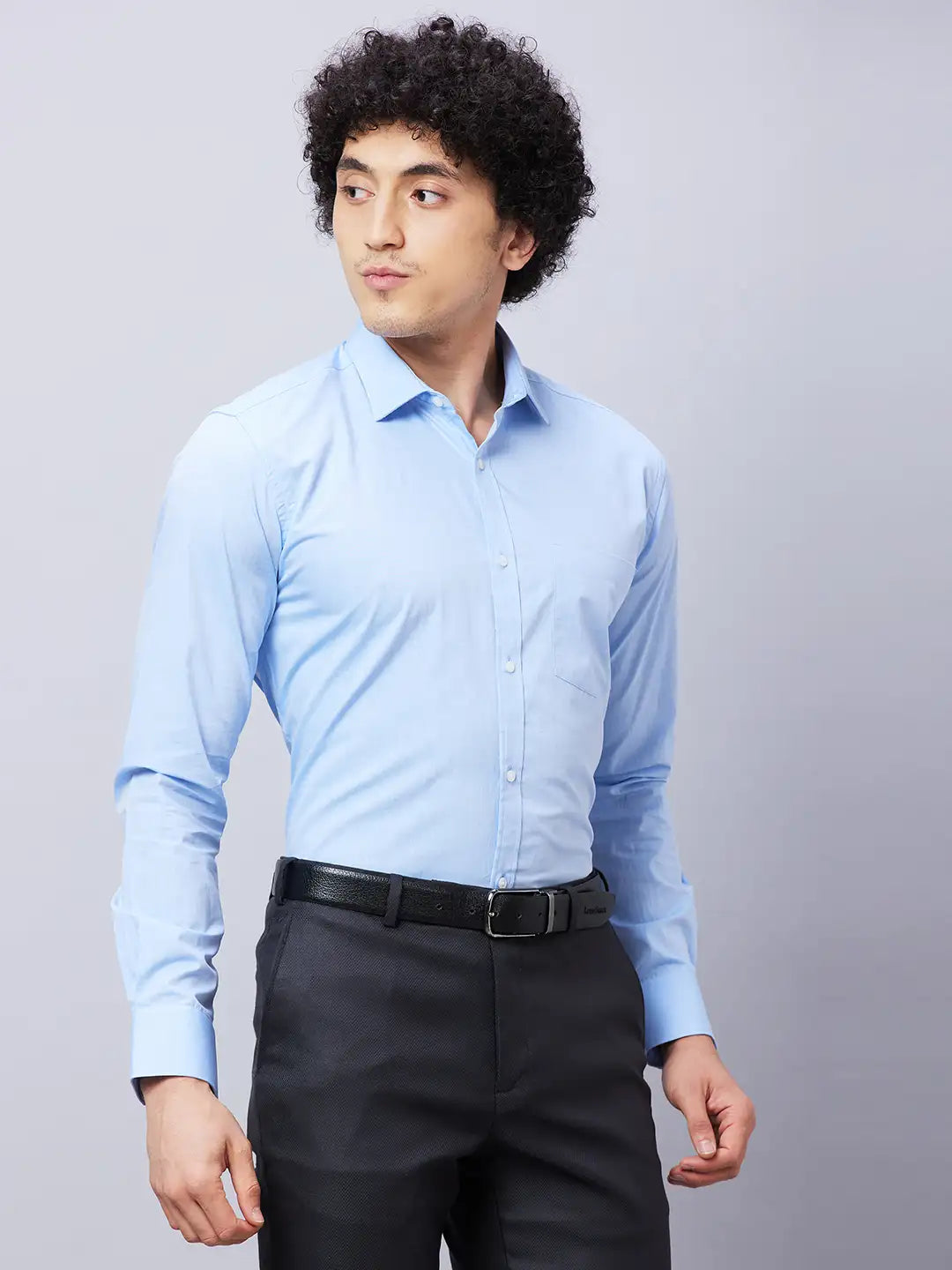 Park Avenue Men Yellow Checks Slim Fit Cotton Cutaway Collar Shirt