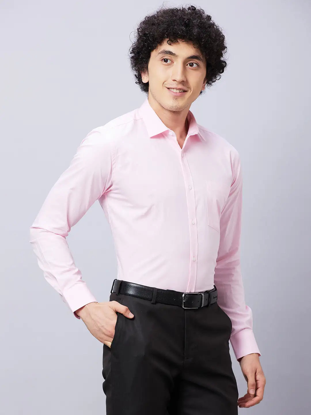 Park Avenue Men Violet Solid Slim Fit Cotton Shirts