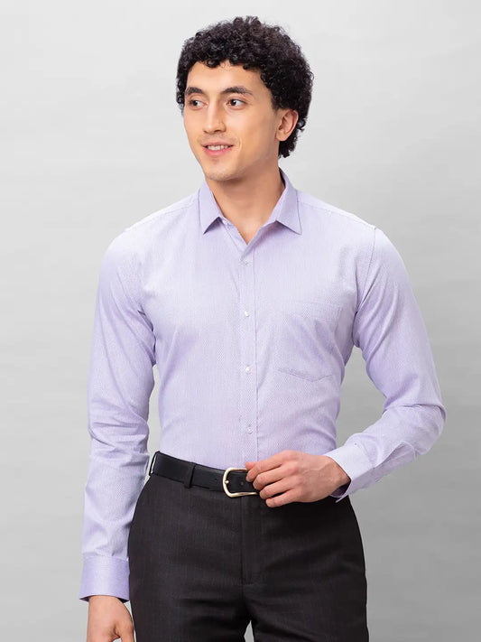 Park Avenue Men Red Structure Slim Fit Cotton Shirts