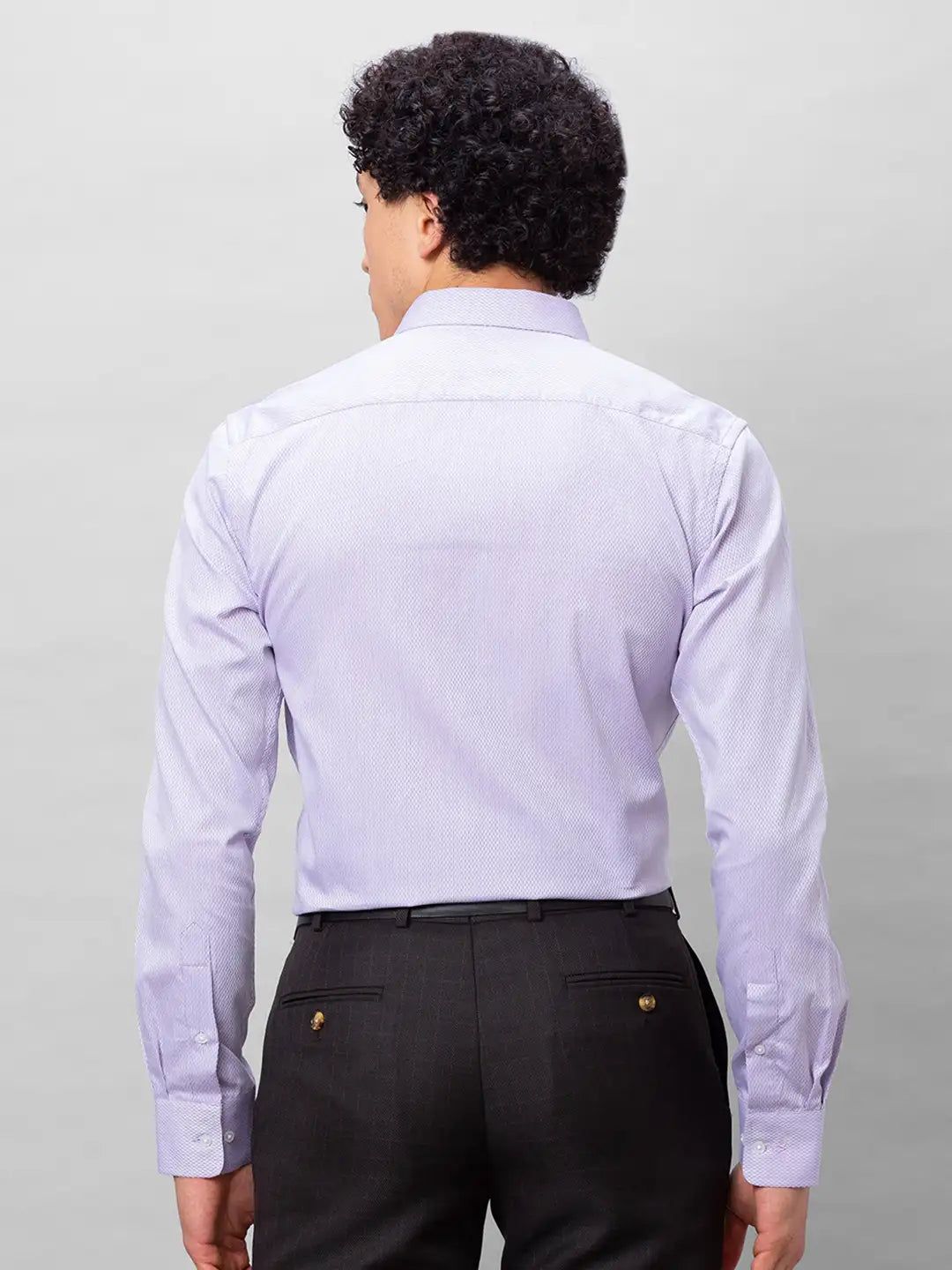 Park Avenue Men Red Structure Slim Fit Cotton Shirts