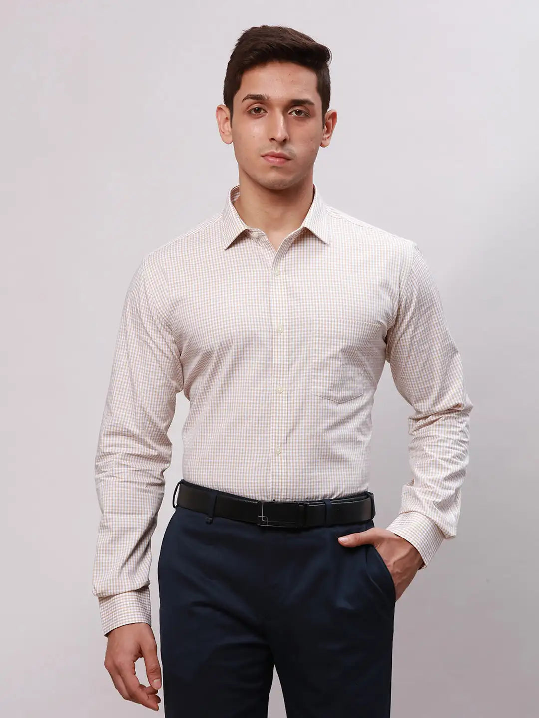 Park Avenue Men Blue Slim Fit Structure Cotton Shirts
