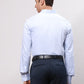Park Avenue Men Blue Slim Fit Self Design Cotton Full Sleeve Cut Away Shirt