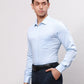 Park Avenue Men Green Slim Fit Self Design Cotton Full Sleeve Cut Away Shirt
