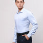 Park Avenue Men Blue Slim Fit Structure Cotton Shirts