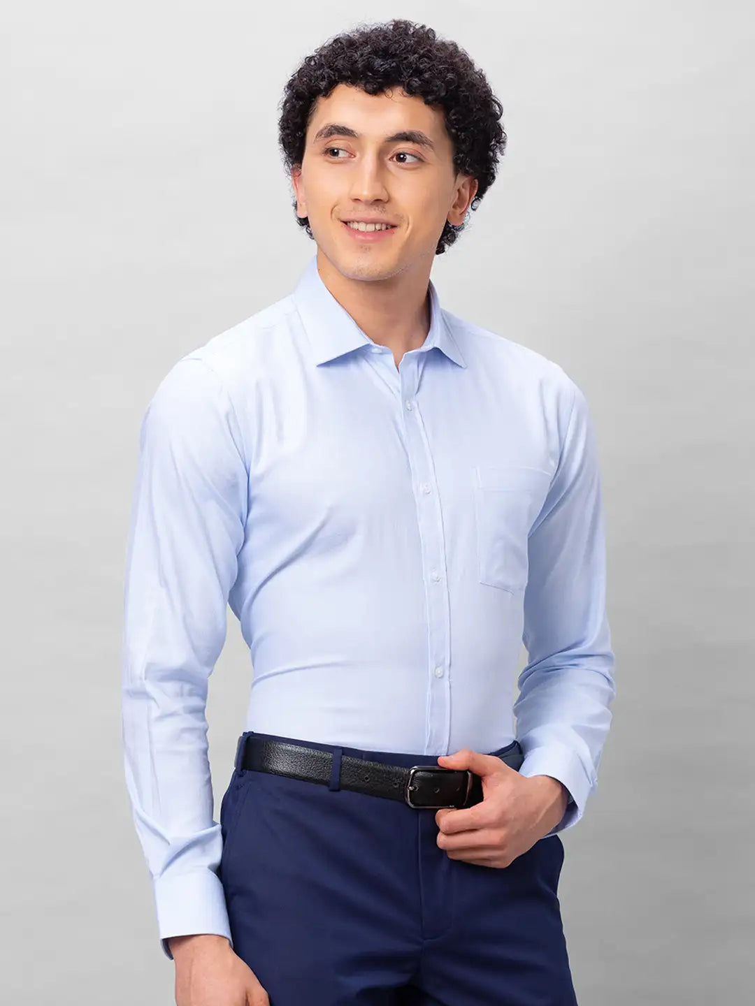 Park Avenue Men Grey Checks Slim Fit Cotton Shirts