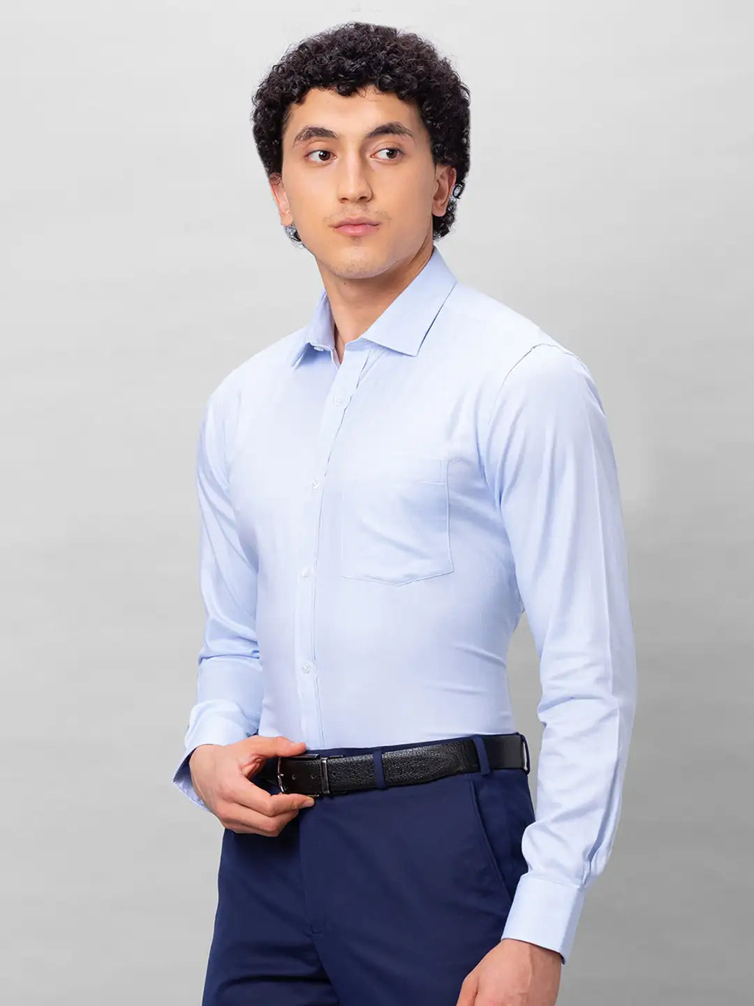 Park Avenue Men Grey Checks Slim Fit Cotton Shirts