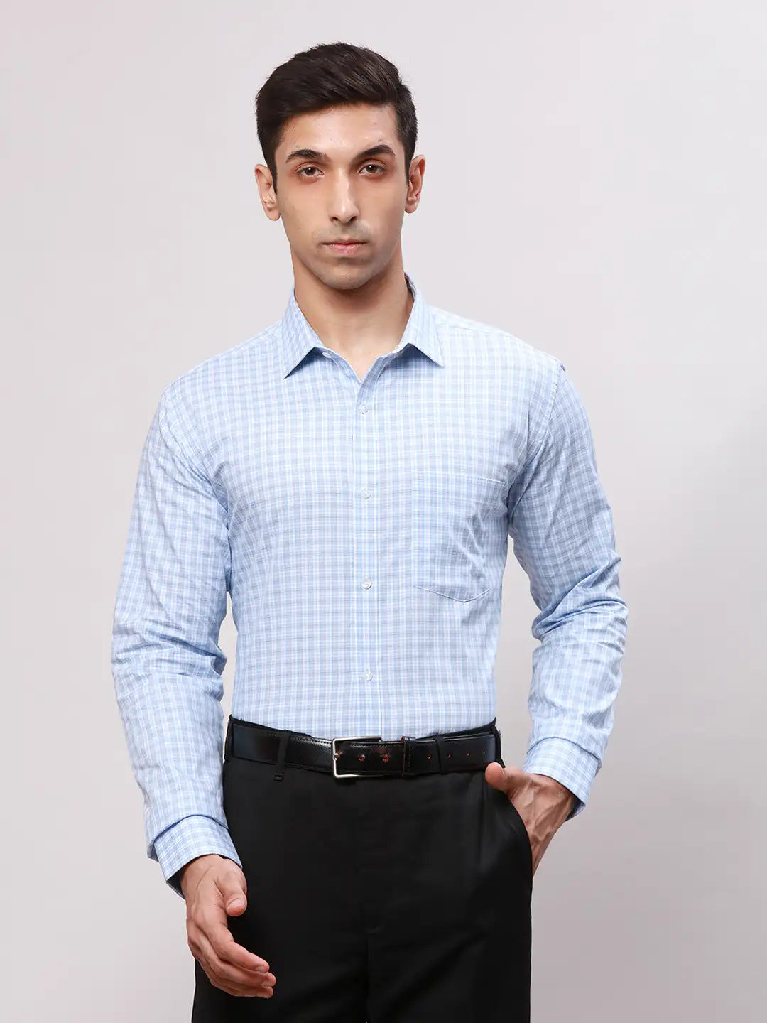 Park Avenue Men Red Slim Fit Checks Cotton Shirts