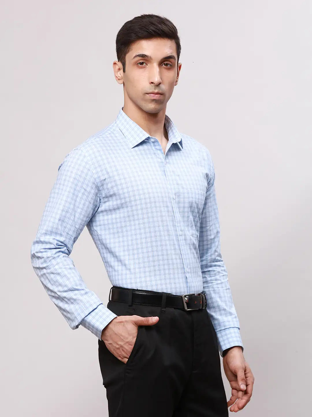 Park Avenue Men Red Slim Fit Checks Cotton Shirts