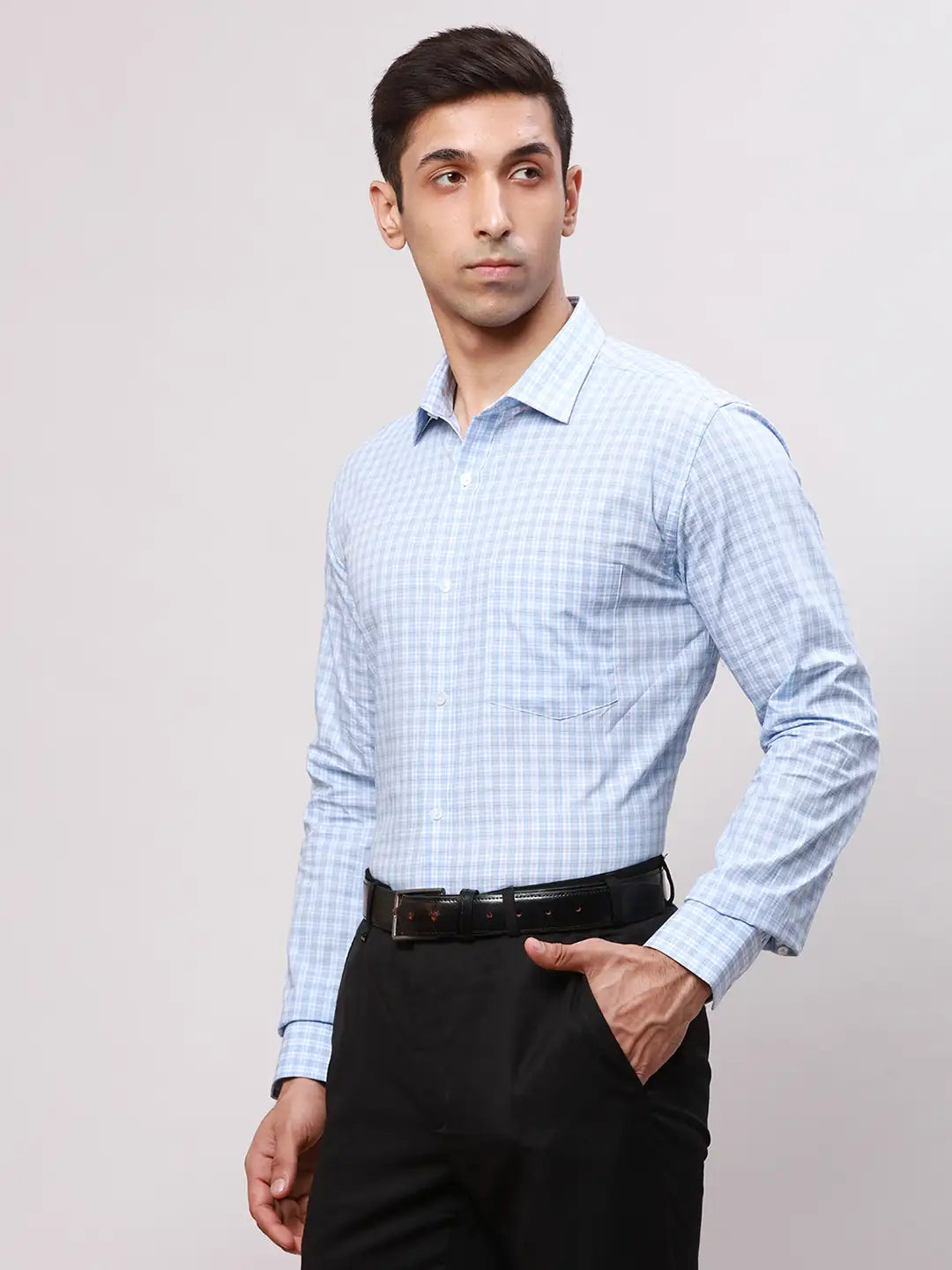 Park Avenue Men Red Slim Fit Checks Cotton Shirts