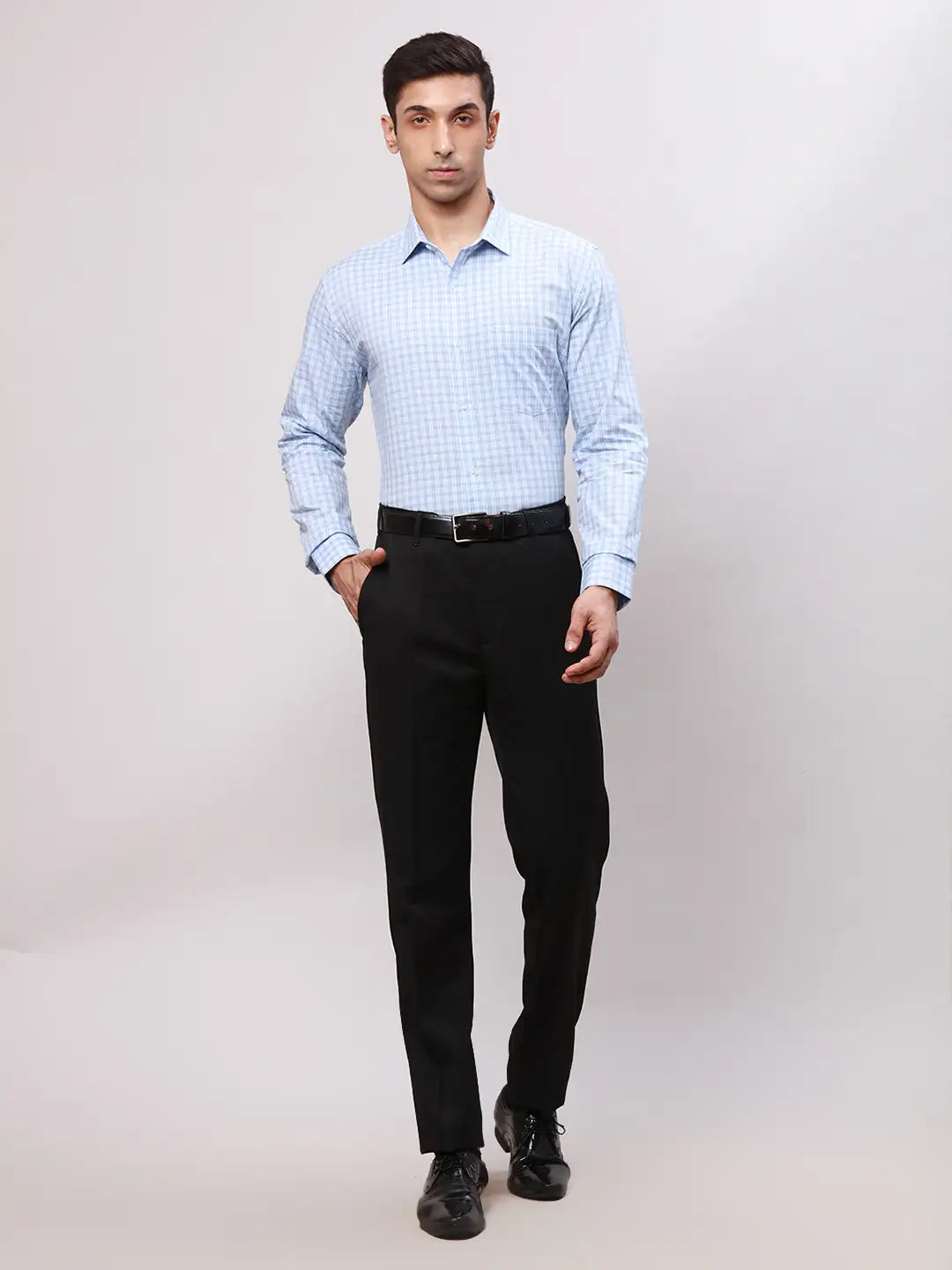 Park Avenue Men Red Slim Fit Checks Cotton Shirts